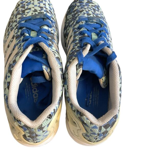 adidas ZX Flux Men's 8.5 Blue Green Geometric Weave Multicolor Torsion Sneakers - Picture 13 of 16